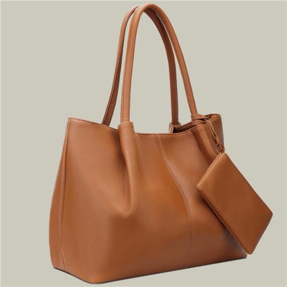 Handbags - Tote Bag Vegan Leather Orange